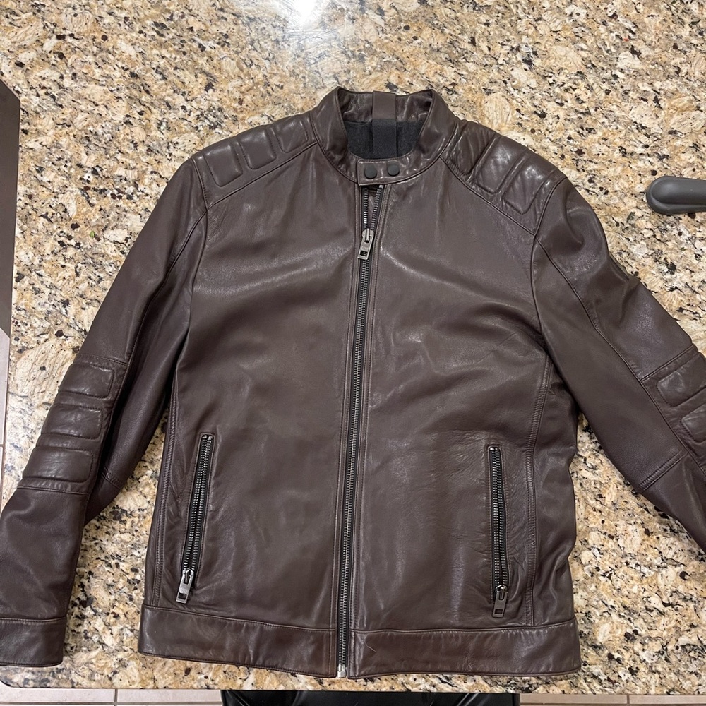 Gently Used Hugo Boss Leather Jacket